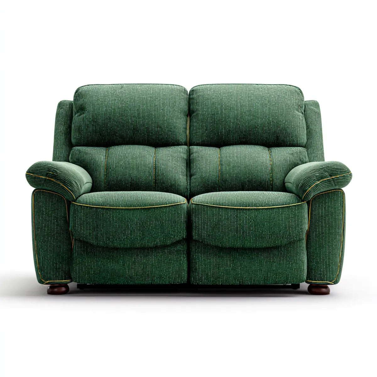 2-Sitzer Sofa Dunkelgrün 160 x 92 x 102 cm Polyester-Cord Rechteckig