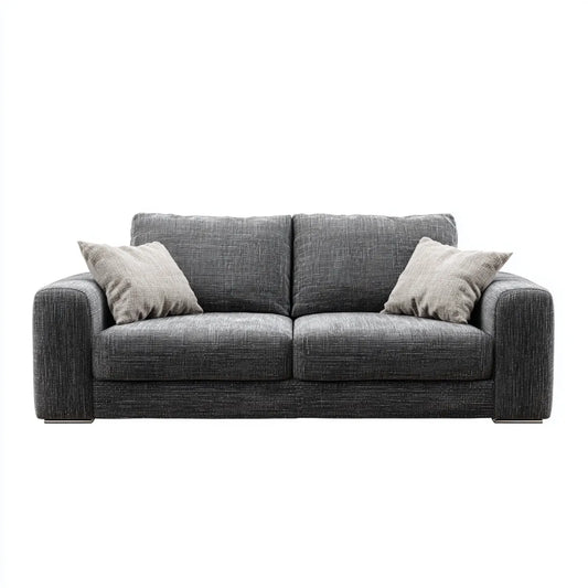 Zweisitzer Sofa dunkelgrau 180 x 90 x 85 cm Polyester rechteckig