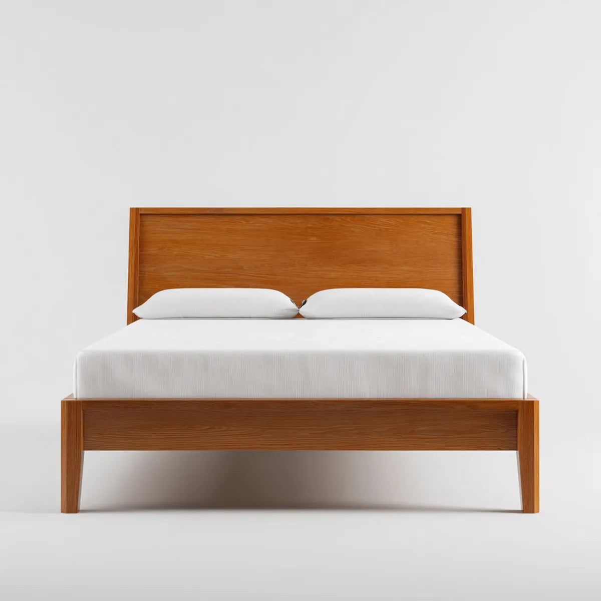 Doppelbett Bettgestell Braun aus massivem Akazienholz rechteckig Liegefläche 180 x 200 cm Außenmaß 190 x 210 x 110 cm